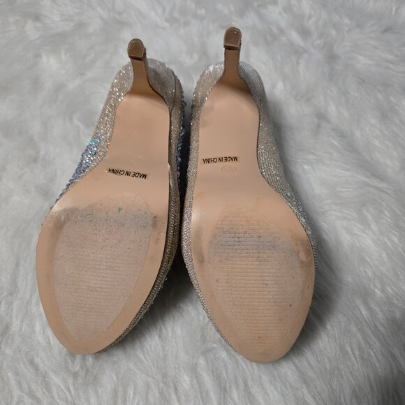 De Blossom Collection Robin-111 Classic Rhinestone Sparkle Pumps Shoes, 8.5 - Picture 7 of 8